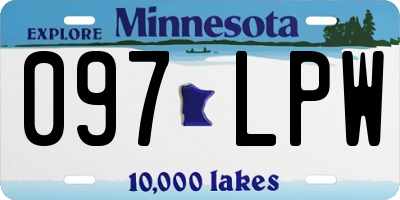 MN license plate 097LPW
