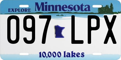 MN license plate 097LPX