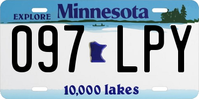 MN license plate 097LPY