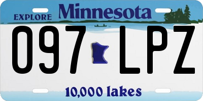 MN license plate 097LPZ