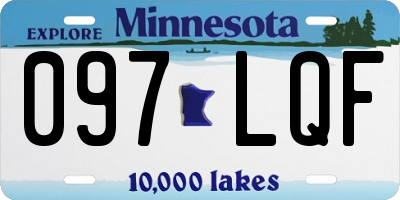 MN license plate 097LQF