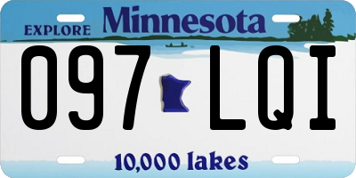 MN license plate 097LQI