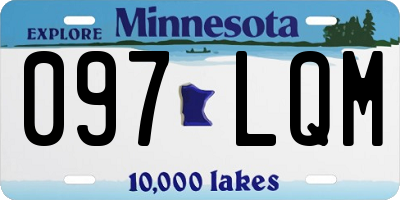 MN license plate 097LQM