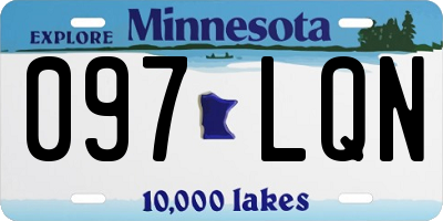 MN license plate 097LQN