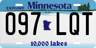MN license plate 097LQT