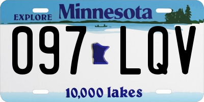 MN license plate 097LQV