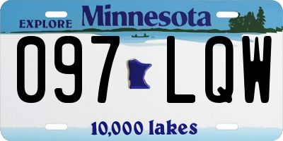 MN license plate 097LQW