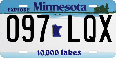 MN license plate 097LQX