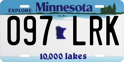 MN license plate 097LRK