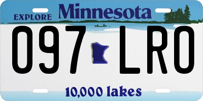 MN license plate 097LRO