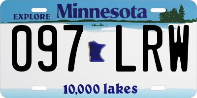 MN license plate 097LRW
