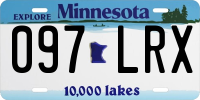 MN license plate 097LRX