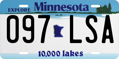 MN license plate 097LSA