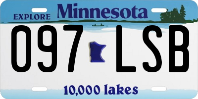 MN license plate 097LSB