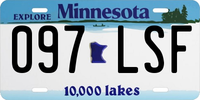 MN license plate 097LSF