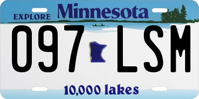 MN license plate 097LSM