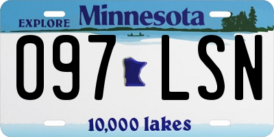 MN license plate 097LSN