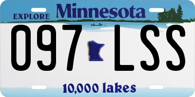 MN license plate 097LSS