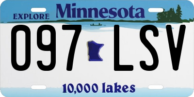 MN license plate 097LSV