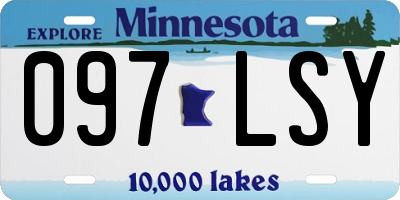 MN license plate 097LSY