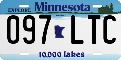 MN license plate 097LTC