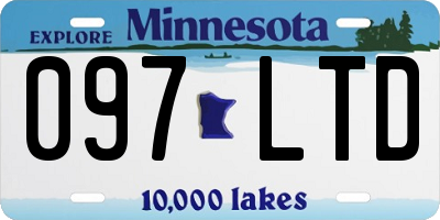 MN license plate 097LTD