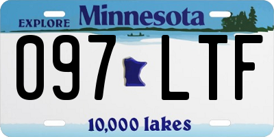 MN license plate 097LTF