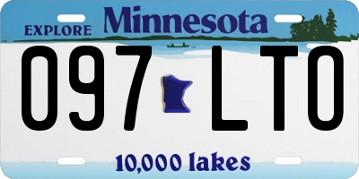 MN license plate 097LTO