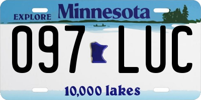 MN license plate 097LUC