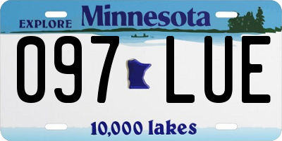 MN license plate 097LUE