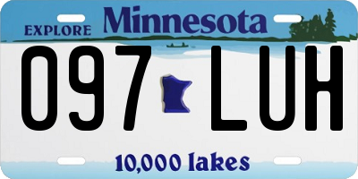 MN license plate 097LUH
