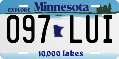 MN license plate 097LUI