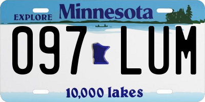 MN license plate 097LUM