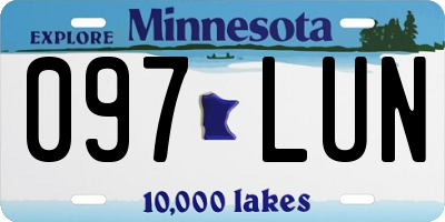 MN license plate 097LUN