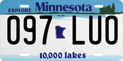MN license plate 097LUO