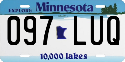 MN license plate 097LUQ