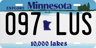 MN license plate 097LUS