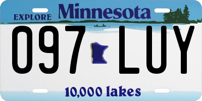 MN license plate 097LUY