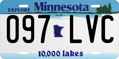 MN license plate 097LVC