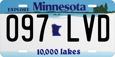 MN license plate 097LVD