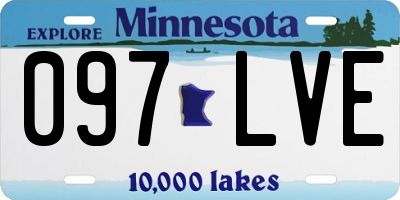 MN license plate 097LVE