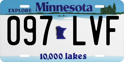 MN license plate 097LVF