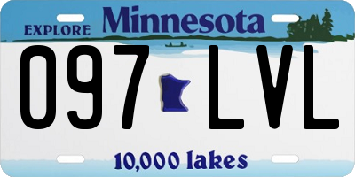 MN license plate 097LVL