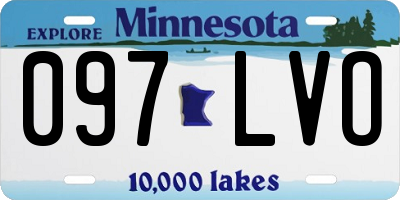 MN license plate 097LVO
