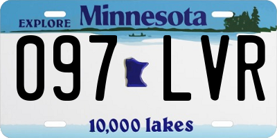 MN license plate 097LVR