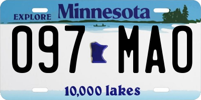 MN license plate 097MAO