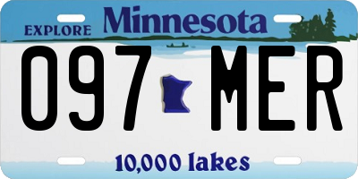 MN license plate 097MER