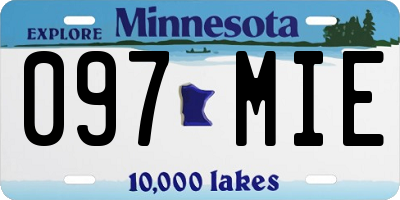 MN license plate 097MIE