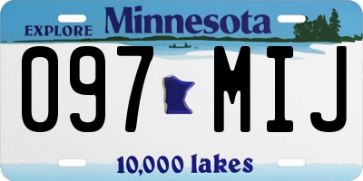 MN license plate 097MIJ