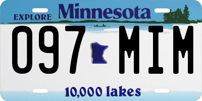 MN license plate 097MIM